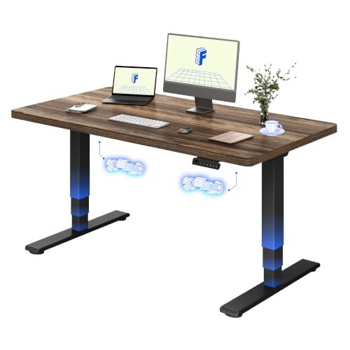 FLEXISPOT höhenverstellbarer Schreibtisch elektrisch mit Dualmotor, 25MM einteiliger Tischplatte&3-Fach Teleskop EC5 LITE