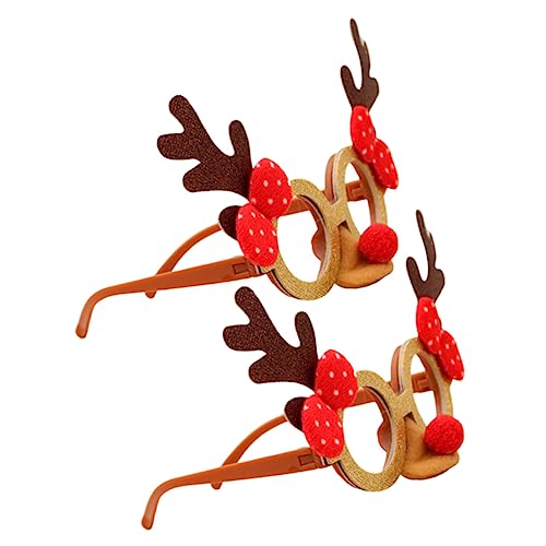 BESTOYARD 4 Peças De Óculos De Rena De Chifre Para Crianças Óculos De Veado De Natal Playset Para Cr