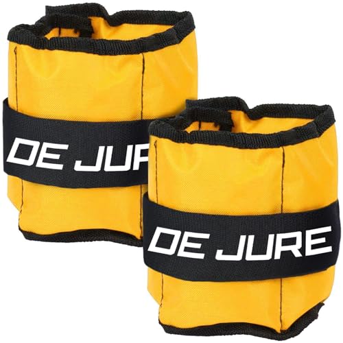 Image of De Jure Fitness Adjustable Ankle & Wrist Weights Pair (0.5KG x 2) for Men & Women | Strength Training, Walking, Running, Workout, Yoga | Comfortable, Durable | Yellow - 1KG