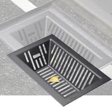 Outdoor Drainage Solutions - Raccoglitore di rifiuti per acqua piovana affondante, confezione da 2, filtro nero per bacino carrabile e prato, facile da pulire, copertura per griglia fognaria (40 x 70