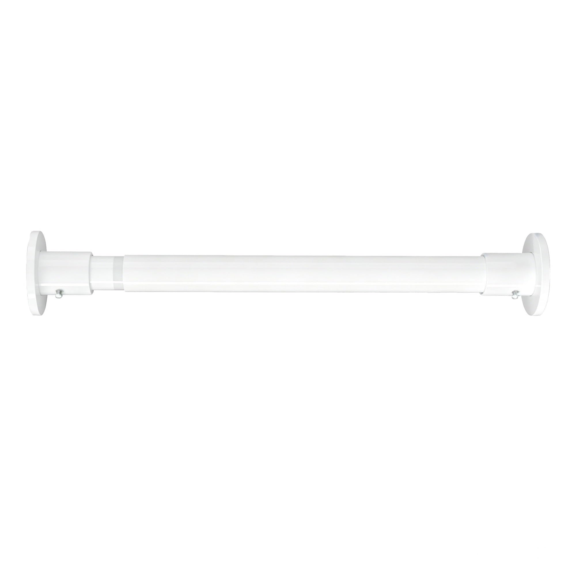 Metal Closet Rod, Adjustable Closet Rod, High Load-Bearing Capacity, Drill-Mount Installation, Suitable for Use in Wardrobes, Balconies and Bathrooms(White,55-75cm/21.7-29.5in)