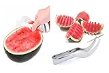 Kinderleichte Handhabung Offershop Größe Scheibe Scheibenmesser aus Stahl Serviert zum Schneiden von Melone Wassermelone Cantaloupe Papaya Kürbis Edelstahl Obstmesser Scheiben Melonen Wassermelonen Papayas Kürbisse