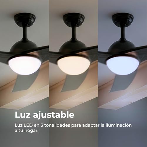 Ventilateur de plafond Evvo V522 3 pales 6 vitesses Ø132 cm - vue 5