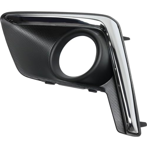 Fog Light Trim Compatible with CROSSTREK 16-17 FRONT FOG LAMP MOLDING RH AND LH, Textured Black, w/Chrome Trim 57731FJ420,57731FJ430 miniatura 3