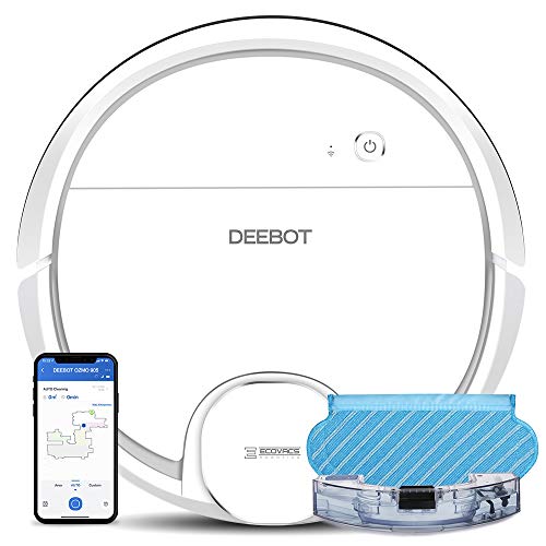 ECOVACS DEEBOT OZMO 905, Robot aspirapolvere, Laser, Aspira e Lava 2in1, Incremento aspirazione, Barriere virtuali, modalità Personalizzata, Comando Tramite App e Alexa, per Tutti i Tipi di Pavimento