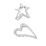 Pinza de metal para el cabello Y2K, pinza para el cabello, pinza para cola de caballo, horquilla de corazón, estrella, agarre fuerte para cabello corto y largo, accesorios para el cabello 2 piezas