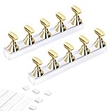 4 Sets Acrylic Nail Display Stand DIY Nail Crystal Holder Magnetic Practice Stands for False Nail Ti