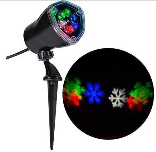 Lightshow Gemmy Multi Color Snow Flurry Snowflake LED Projection Light Christmas