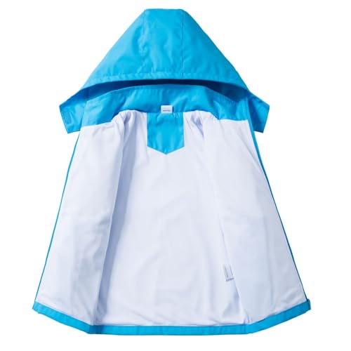 image for IjnUhb Kids Rain Jacket Boys Girls Waterproof Hooded RainCoat Toddler 