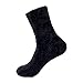 BambooMN Women's Super Soft and Cozy Feather Light Fuzzy Home Socks - Coal Black - 4 Pair Value Pack - Size 4-10