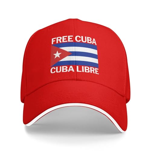 Gorra baseball roja Free Cuba 2026 miniatura 1