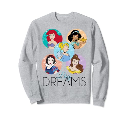 Sweat Disney Princess Big Dreams sweatshirt imprimé graphique bulles colorées pop art