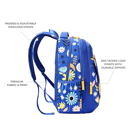 Image of Gear Poppy 17 inch /20L Medium Water Resistant School Bag /Casual Backpack /Daypack /Laptop Bag for Boys /Girls (Blue - Green)