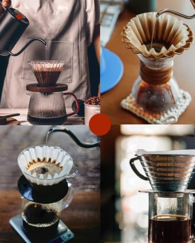 Miniatura 4 de Kalita Wave 155 Filtro, 100 Unidades De Papel De Filtro De Café Desechable,1-2 Personas Tazas, Kalita Wave Dripper Serie 155 Filtros De Café Pequeños