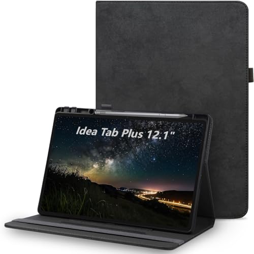 HEISHAYU Hülle für Lenovo Idea Tab Plus 12.1 Zoll TB361FU/ZU Tablet,TPU Schutzhülle mit Auto Schlaf/Wach Funktion,Schwarz