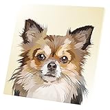 Fabulous Tableau Décoratif Toile Imprimée Chihuahua Petit Chien Mignon Animal Domestique Artwork Art (30 cm x 30 cm)