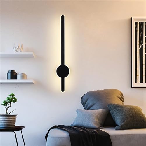 Image of Black Sword Wall Light Luxurious Acrylic Wall Lamp | Warm White LED Fixtures for Bedroom, Living, Drawing, Kids Room & Bathroom - (1 Pack)