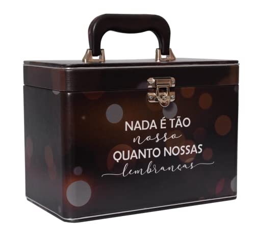 Maleta Box 10x15 600 fotos 6 Álbuns Fotográficos LEMBRANÇAS Preto Jovem Álbum de Fotos