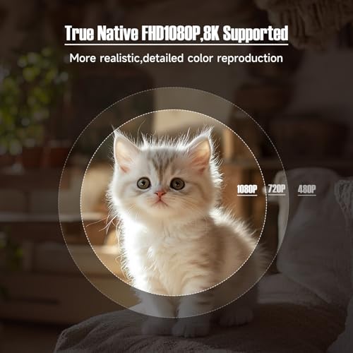 Magcubic Mini Beamer 4K Supported, Native 1080P, Android 14 Projektor with 400 ANSI, WiFi 6 & BT 5.2, Auto-Trapezkorrektur, 180° Rotatabled, for Outdoor Portable Home Cinema L018 – Bild 7