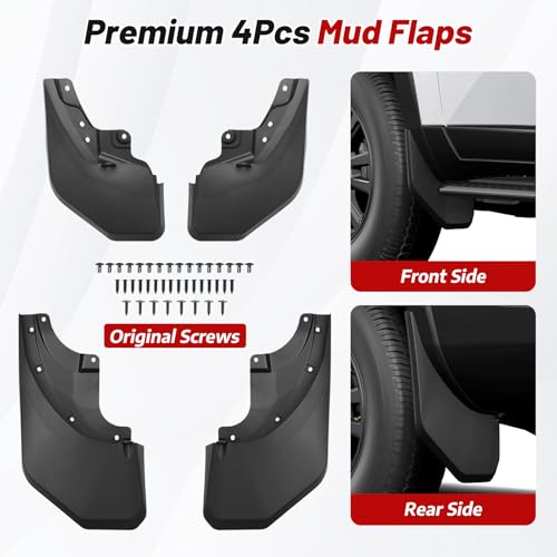 Image of Sunsdrew Mud Flaps for 2025 2024 Toyota Land Cruiser Fender Accessories,All Weather Guard Splash Land Cruiser Mudguards,No-Drill Front&Rear 4PCS Mudflaps Set with Hardware
