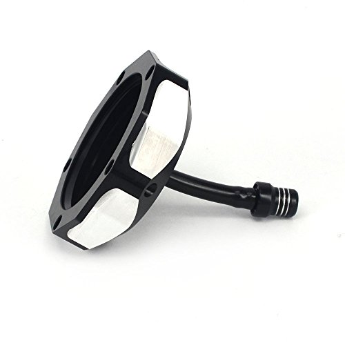 Image of JFG RACING Dirt Bike Billet Gas Fuel Tank Cap with Vent Hose for YZ85 YZ125 YZ250 04-23 /YZ250F YZ450F 04-13 /YZ125X 17-23 /YZ250X 16-23 /WR250F 03-09 11-13 /WR450F 03-09 11-15 /RMZ250 /RMZ450-Black