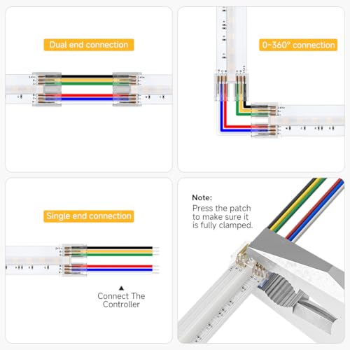 Tira LED RGBCCT COB 9.8ft RGB + Blanco Ajustable 24V miniatura 3