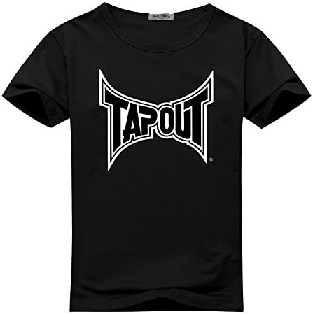 Tapout logo For Men's Printed Short Sleeve Tee Tshirt X-Large Black Apparel