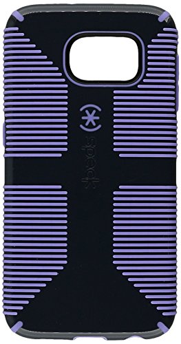Speck Products CandyShell Grip Case for Samsung Galaxy S6 - Retail Packaging - Charcoal Grey/Wisteria Purple