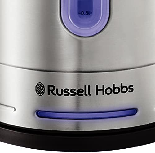 Russell Hobbs 26300 Quiet Boil Electric Kettle - 1.7 Litre Capacity Rapid Boil Kettle with Internal Blue Illumination, Stainless Steel, 3000 Watts
