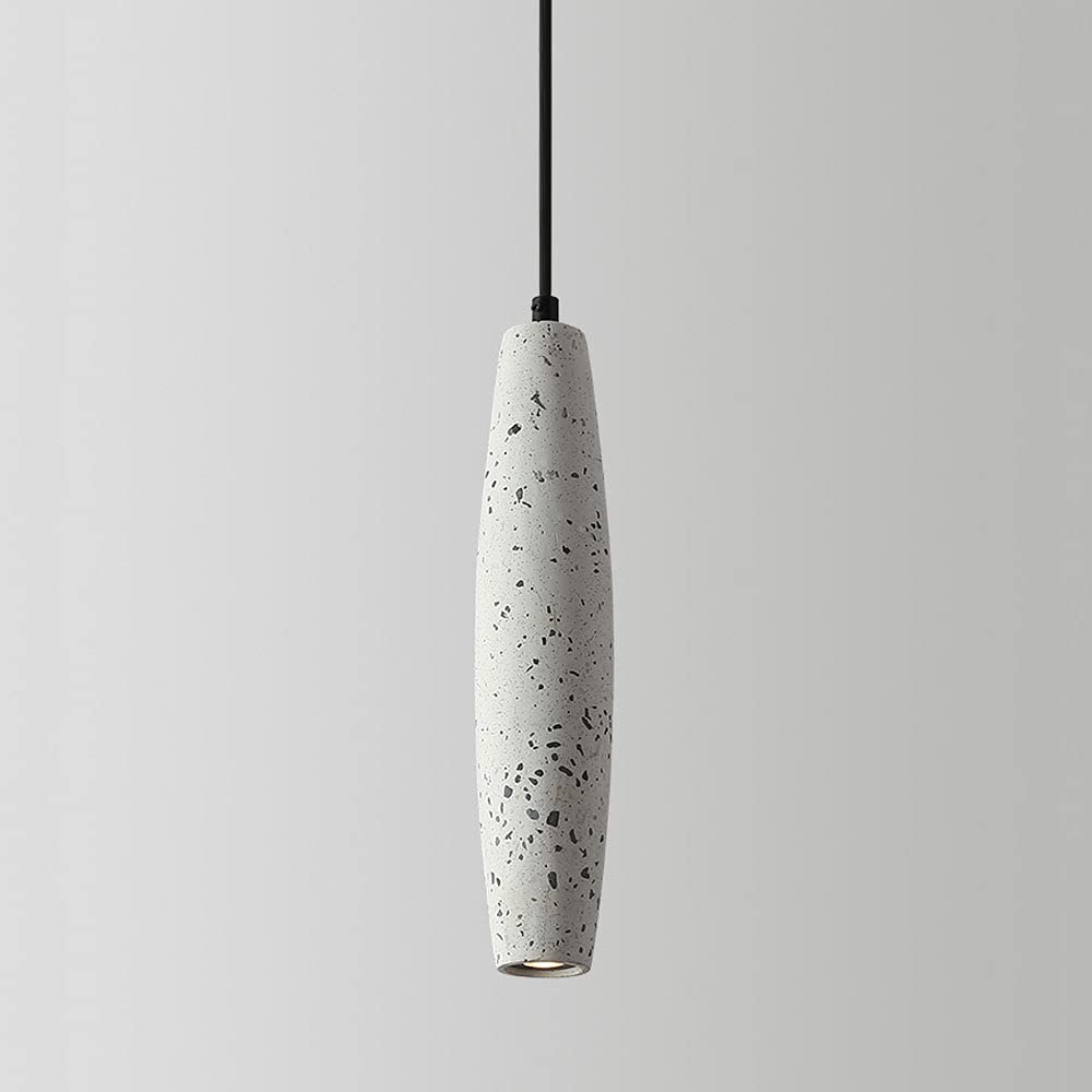 Lustre en ciment et terrazzo avec suspension industrielle LED pour éclairage intérieur