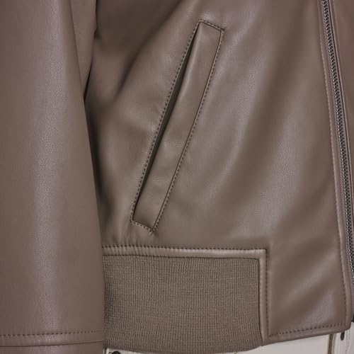 Image of Levi's Women's Faux Leather Bomber With Laydown Collar
