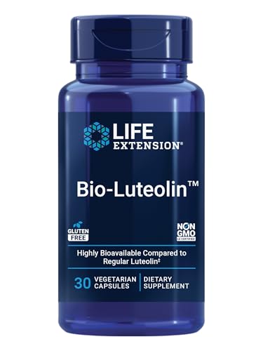 Life Extension Bio-Luteolin Cellular Health Healthy Aging bioavailable Formula Luteolin Fenugreek Fiber Gluten Free Non-GMO Vegetarian 30 Capsules