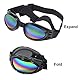 NA/ 2 x Dog Safety Goggles Adjustable Strap Travel Ski UV Protection Waterproof Sunglasses for Dogs (Black, White)