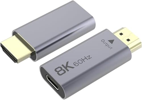PremiumCord 8K USB-C auf HDMI Adapter F/M, HDMI 2.1, UHD 8K 4320p 60Hz, 4K 2160p