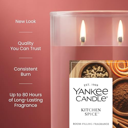 Image of Yankee Candle Large Tumbler Scented Candle with up to 80 Hour Burn Time, Premium Plant Wax Blend for Consistent Burn, 20 oz Tumbler Candle with Room Filling Fragrance, Kitchen Spice
