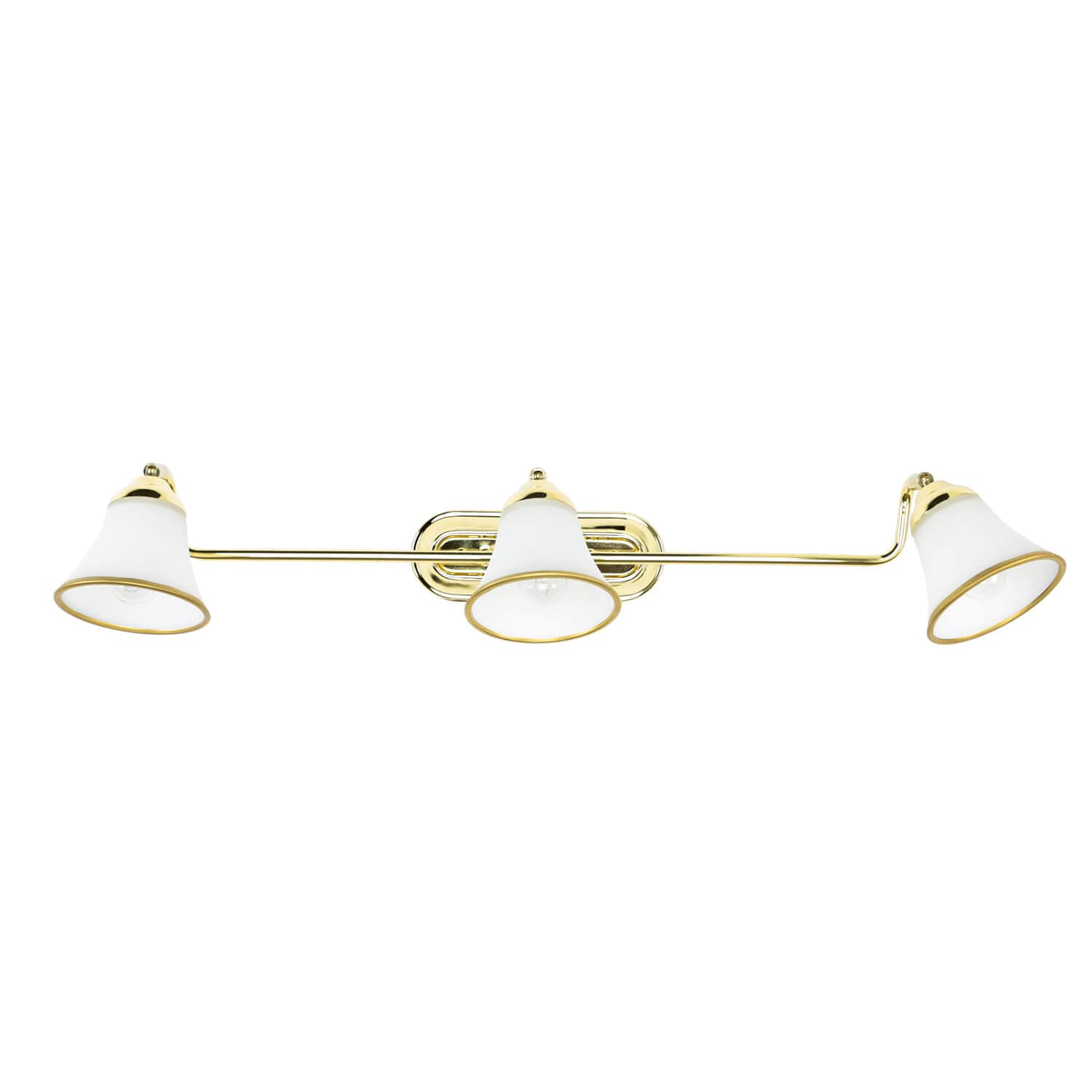 Aplique baño oro, lámpara baño, aplique espejo, Art Nouveau, orientable, poco deslumbrante, cristal, 3 luces, E14, A:70 cm, luz espejo