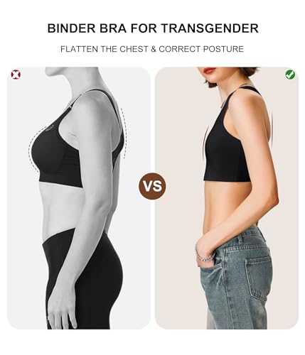 URSEXYLY Chest Binder for Women Transgender FTM Binder Bra Bandage-Free Pullover Tomboy Tank Top3