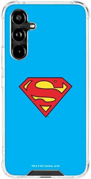 Skinit Clear Phone Case Compatible with Galaxy A54 5G - Officially Licensed Superman 2025 Energy Shield Neon Emblem Design