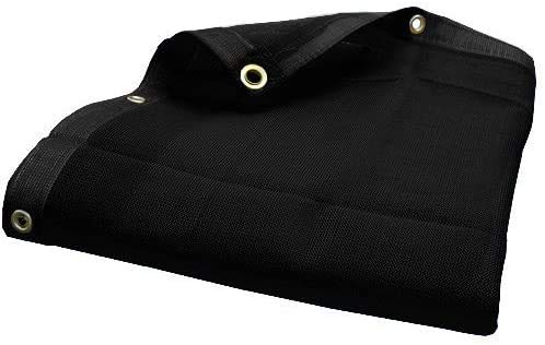 Shade Net Shade Tarp Construction Fence Tarp Dust and Wind Tarp Canopy Shade Panel Koi Pond Screen Multipurpose Tarps Black (7' x 10')