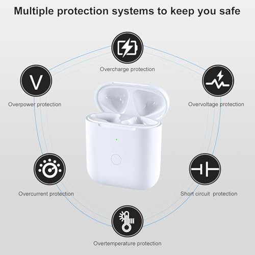 Image of Wireless Charging Case Replacement Compatible with AirPod 1st & 2nd Generation, Air Pod 1 2 Charger with Bluetooth Pairing Sync Button,No Earbuds