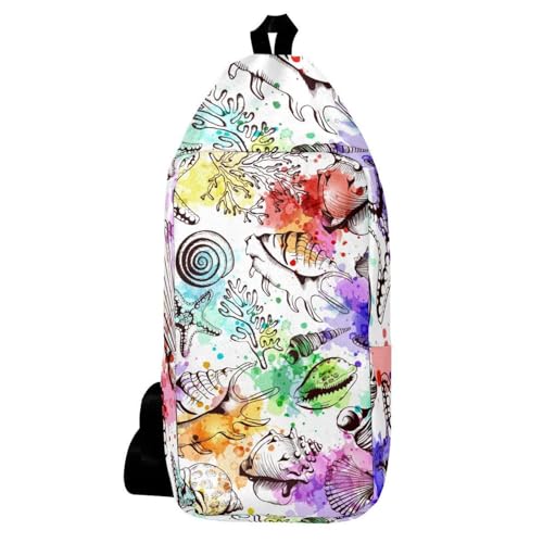 Sac à bandoulière marin pour randonnée et voyage - Votre compagnon d'évasion multicolore
