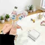 2pcs Acrylic Cute Easter Bunny Cable Protector, Type-C Compatible, Anti-Break Data Cable Cover, Beautiful and Durable Charging Cable Protective Case, Perfectly Ideal