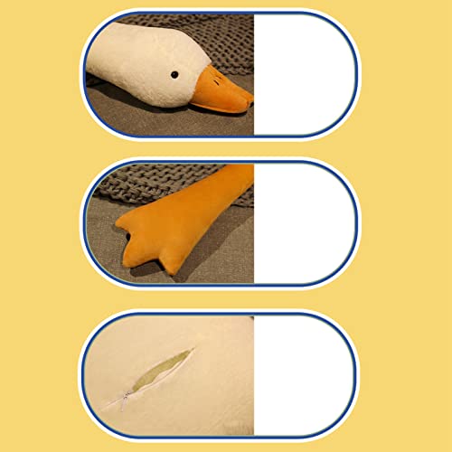 Peluche d'oie blanche de simulation grand format modèle doux