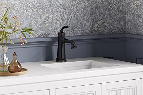Kohler 27379-4-2Bz Bellera Single Handle Bathroom Faucet With Pop-Up Drain Assembly, One Hole Bathroom Sink Faucet, 1.2 Gpm, Oil-Rubbed Bronze #TOP2