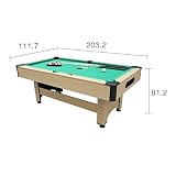 Billard américain Chicago CONCEPT USINE, tapis vert et bois clair photo 2
