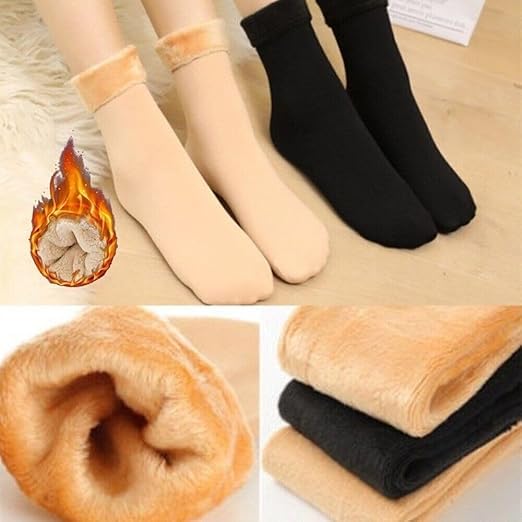 Image of BLINKIN - Women's Wool & Velvet & Spandex Ankle Length Thermal Socks