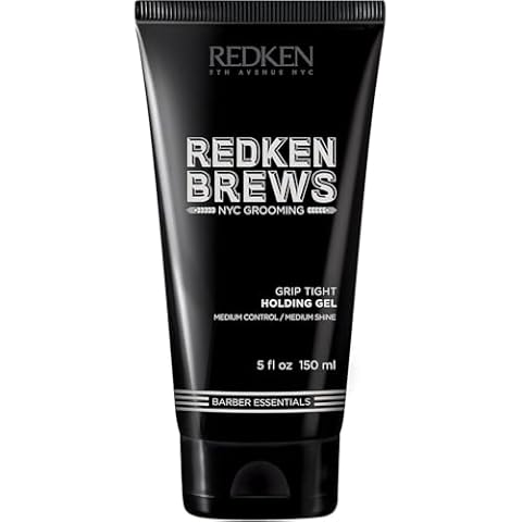 Redken Brews Holding Gel For Men | Men's Hair Gel | Medium Hold Styling | Medium Shine | Flake-Free, No Crunch Styling | For All Hair Types, Great For Curly Hair |5 Fl Oz Cover