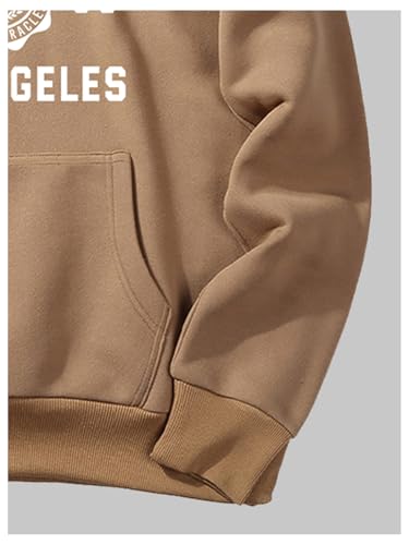 Verdusa Men's Letter Graphic Drawstring Hoodie Sweatshirt Streetwear Long Sleeve Pullover Tops with Pocket4