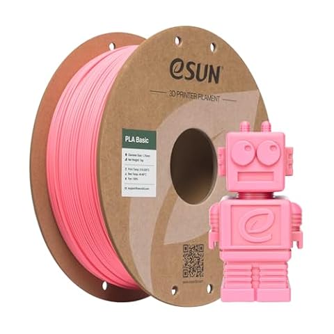 eSUN PLA Filament 1.75mm, PLA Basic Dimensional Accuracy +/- 0.05mm, 1KG Spool (2.2 LBS) Speedy Filament for 3D Printers,Bright Pink