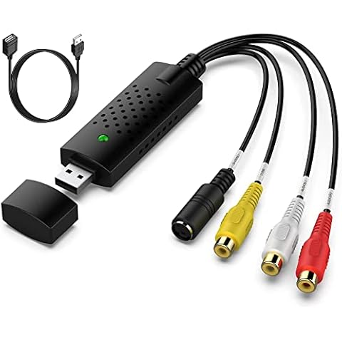 Vabiooth USB 2.0 Audio/Video Converter VHS to Digital Converter, RCA TV to PC, MAC, Digitize and Edit Video from Analog Video VCR VHS DVD Microscope Cover